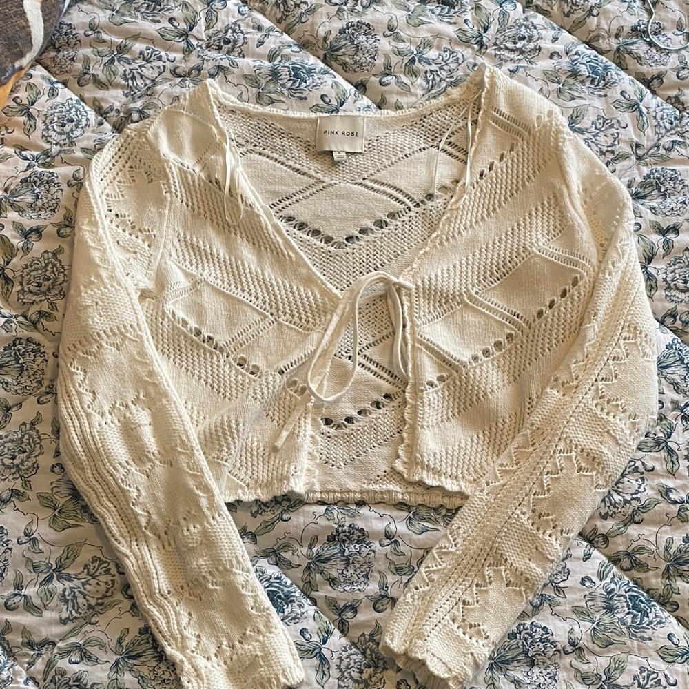 White Lace Sweater